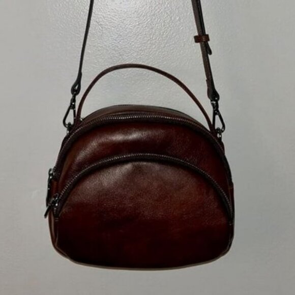 🆕Women Coffee Genuine Leather Crossbody Small Vintage Shoulder Purse Bag - Picture 1 of 13